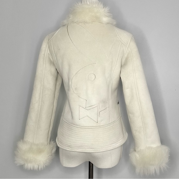SOLD Playboy Faux Fur Suede Coat - Picture 2 of 5
